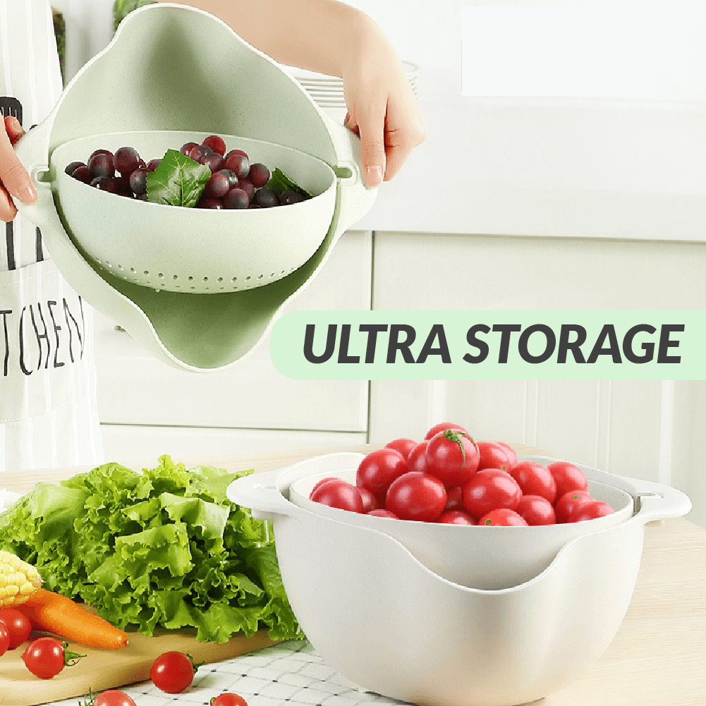 2 In 1 Dual Kitchen Strainer